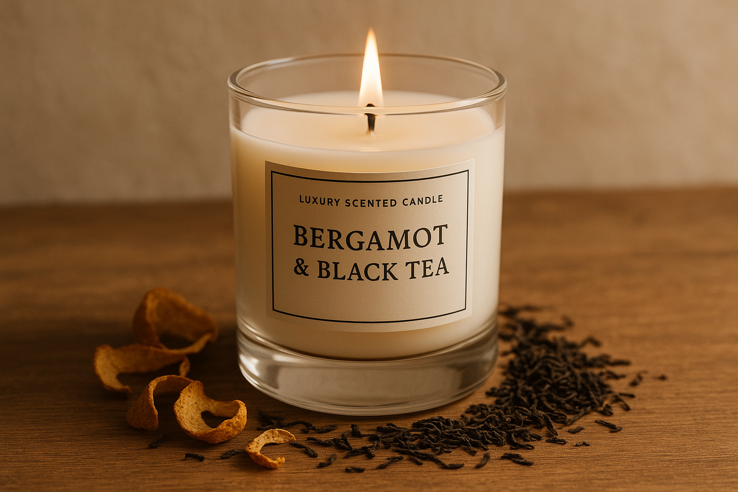 bergamot and black tea candle