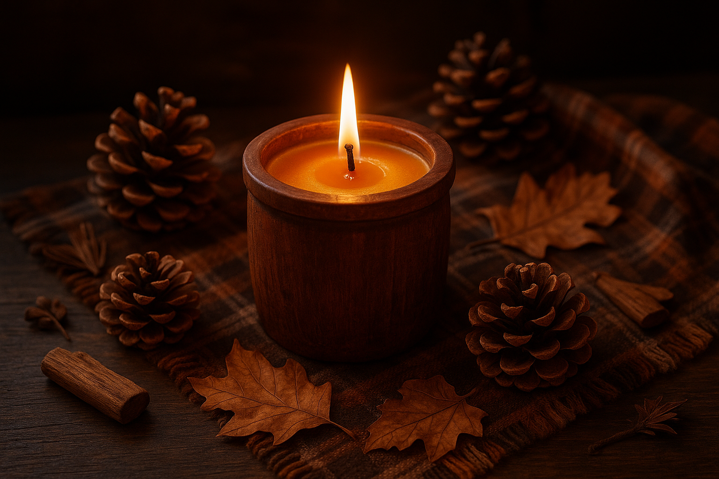 cozy cabin vibes candle