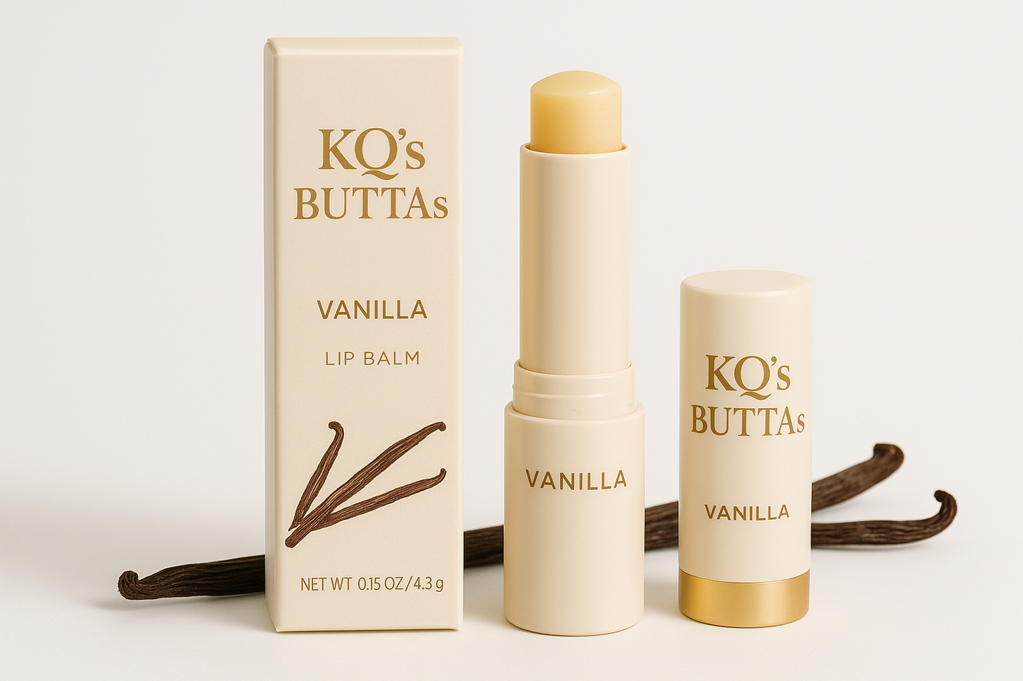 KQ's BUTTAs vanilla lip balm