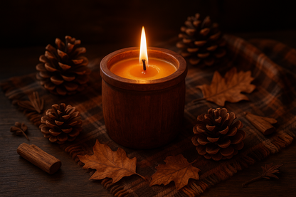 cozy cabin vibes candle
