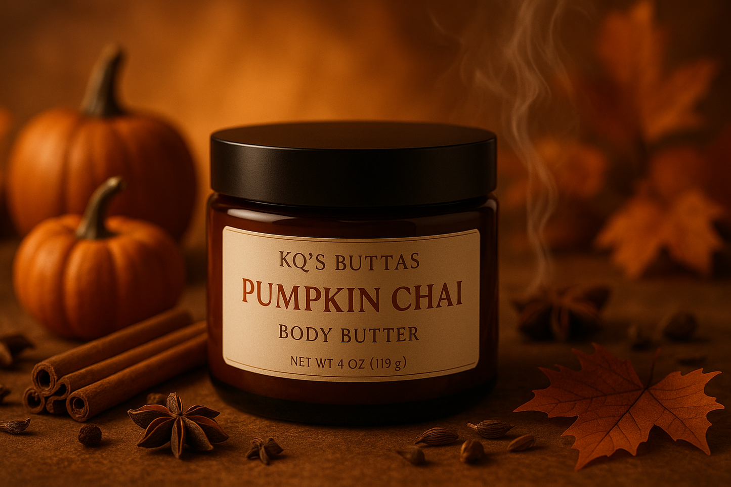 KQ's BUTTAs Pumpkin Chai 4oz Body Butter